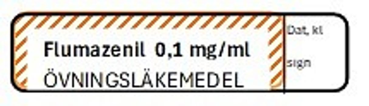 ETIKETT ÖVN FLUMAZENIL 0,1 MG/ML