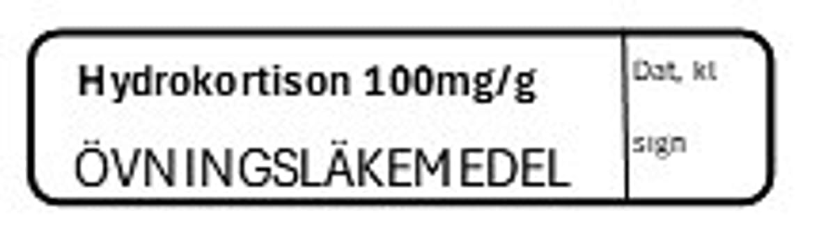 ETIKETT ÖVN HYDROKORTISON 100MG/G