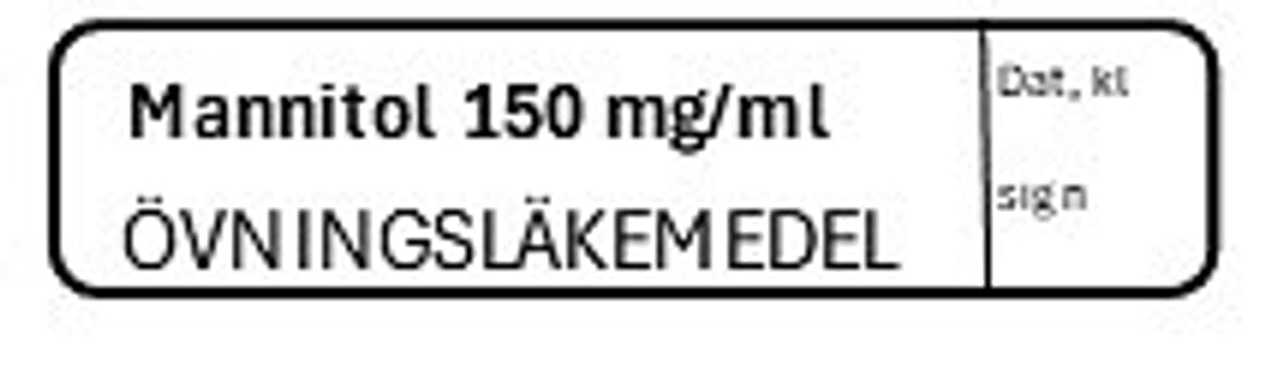 ETIKETT ÖVN MANNITOL 150 MG/ML