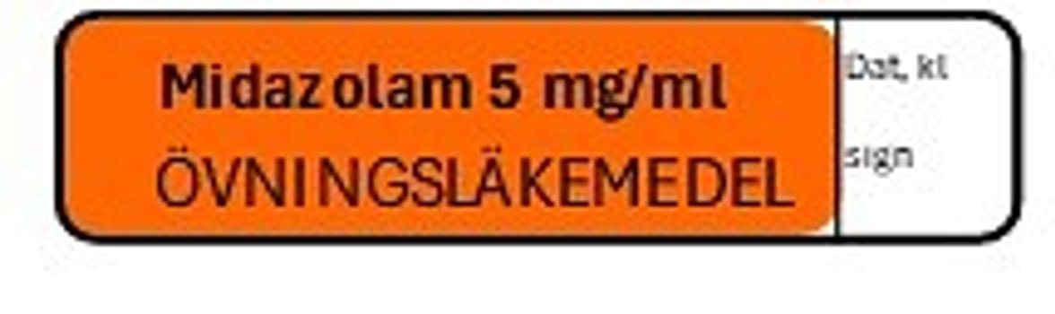 ETIKETT ÖVN MIDAZOLAM 5 MG/ML