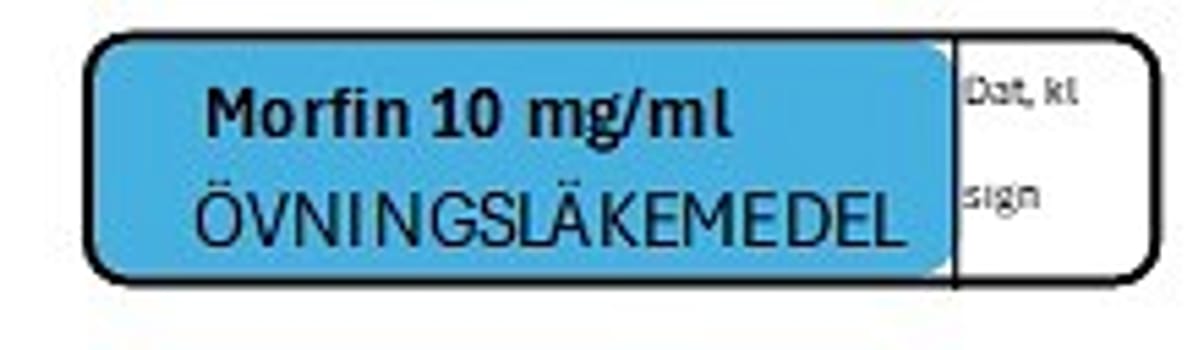 ETIKETT ÖVN MORFIN 10 MG/ML