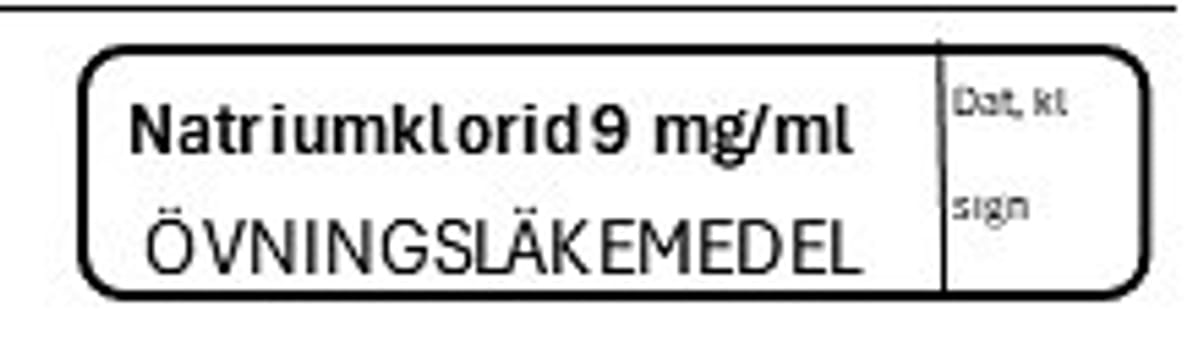 ETIKETT ÖVN NATRIUMKLORID 9 MG/ML