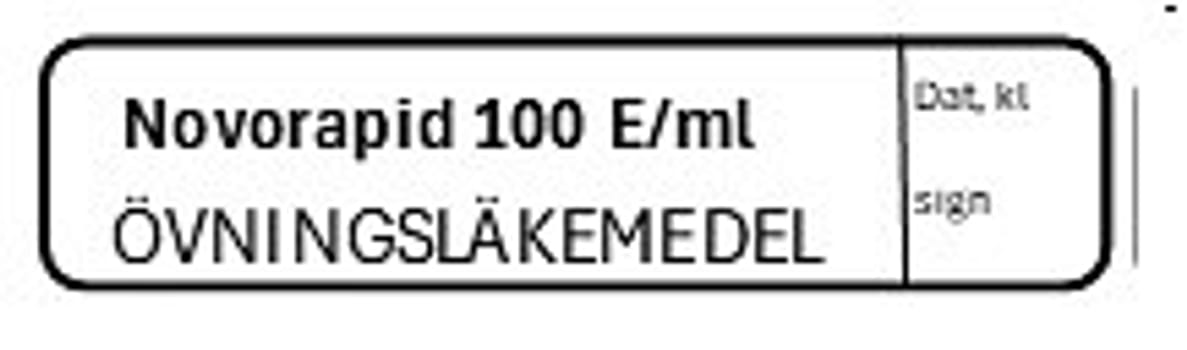 ETIKETT ÖVN NOVORAPID 100E/ML