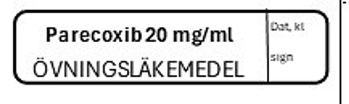 ETIKETT ÖVN PARECOXIB 20 MG/ML