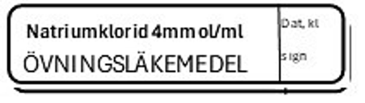 ETIKETT ÖVN NATRIUMKLORID 4 MMOL/ML