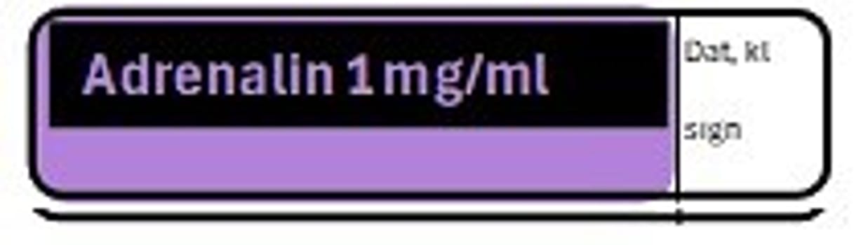 ETIKETT ADRENALIN 1 MG/ML