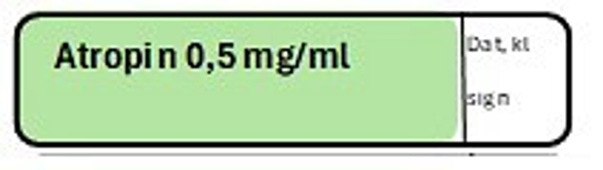 ETIKETT ATROPIN 0,5 MG/ML