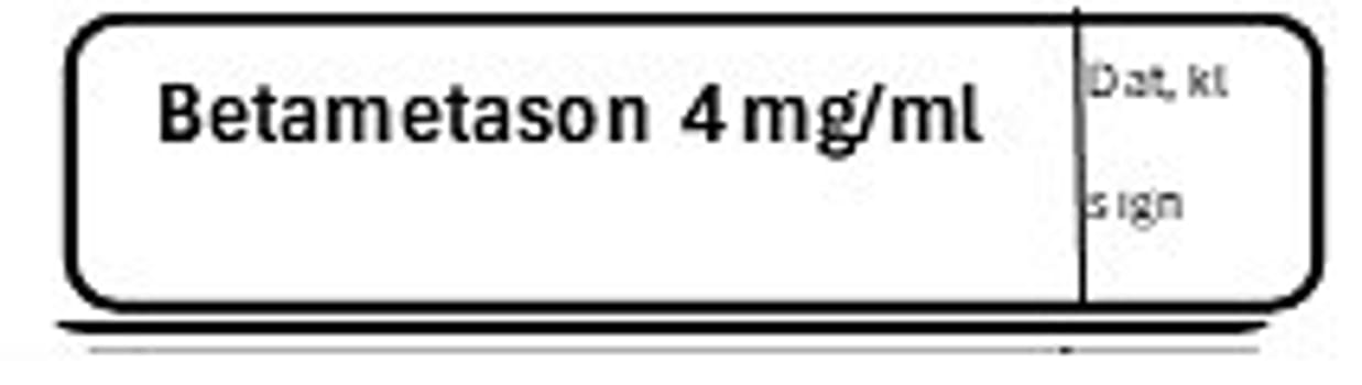 ETIKETT BETAMETASON 4 MG/ML