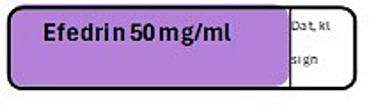 ETIKETT EFEDRIN 50 MG/ML