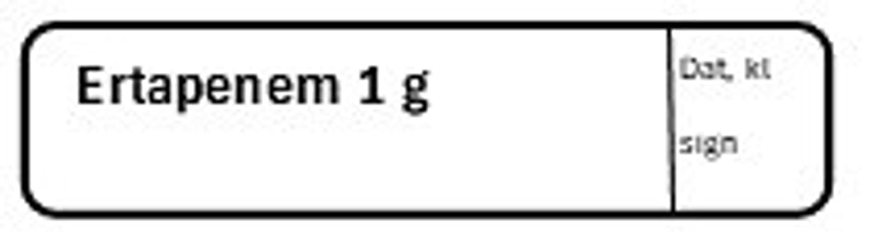 ETIKETT ERTAPENEM 1 G