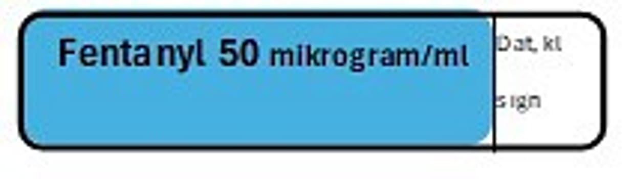 ETIKETT FENTANYL 50 MIKROGRAM/ML