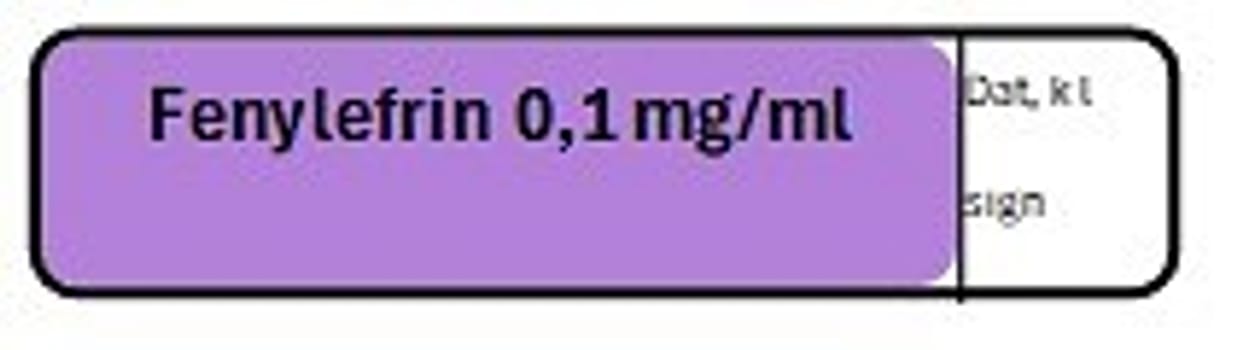 ETIKETT FENYLEFRIN 0,1 MG/ML