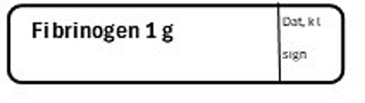 ETIKETT FIBRINOGEN 1G