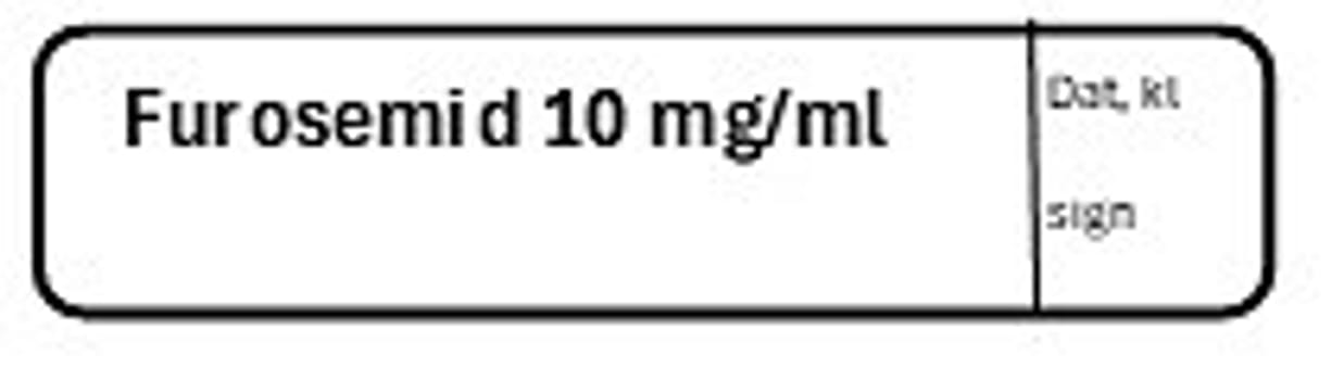 ETIKETT FUROSEMID 10 MG/ML