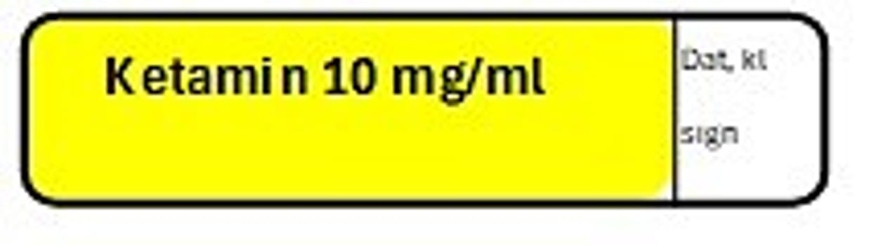 ETIKETT KETAMIN 10 MG/ML