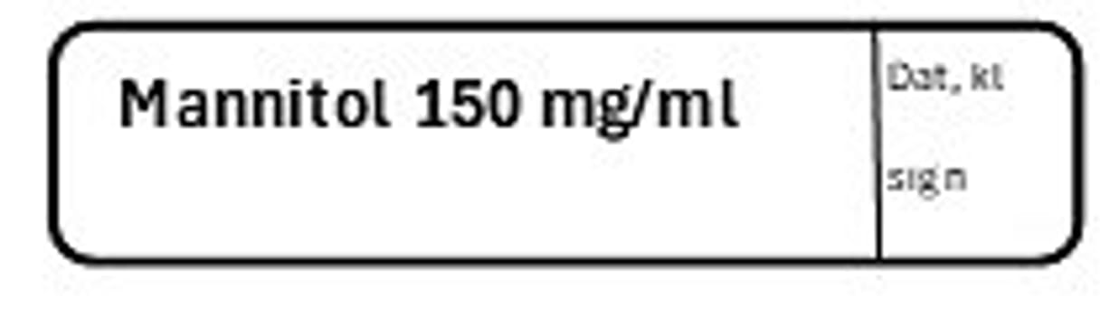 ETIKETT MANNITOL 150 MG/ML