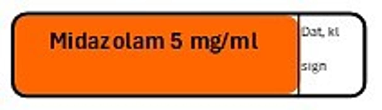 ETIKETT MIDAZOLAM 5 MG/ML