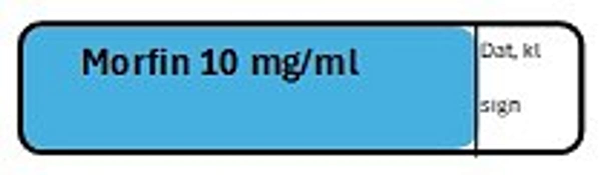 ETIKETT MORFIN 10 MG/ML