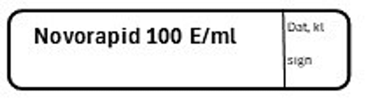 ETIKETT NOVORAPID 100E/ML