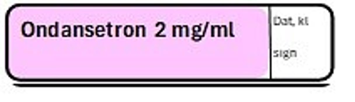 ETIKETT ONDANSETRON 2 MG/ML