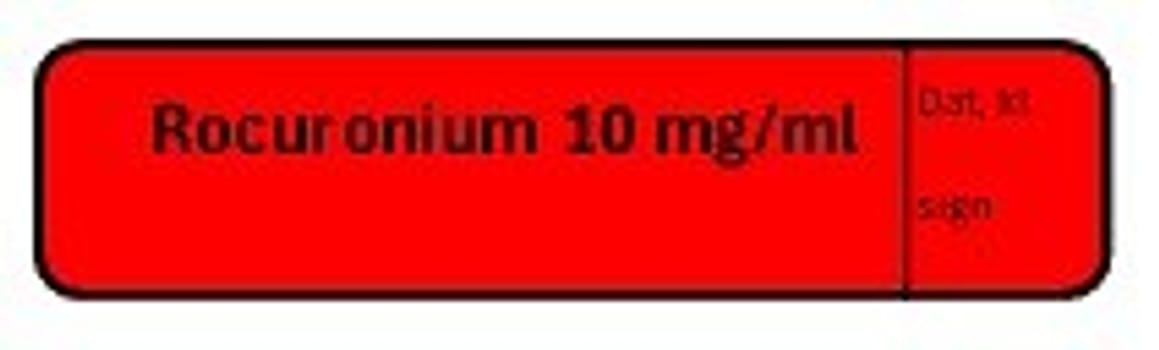 ETIKETT ROCURONIUM 10 MG/ML