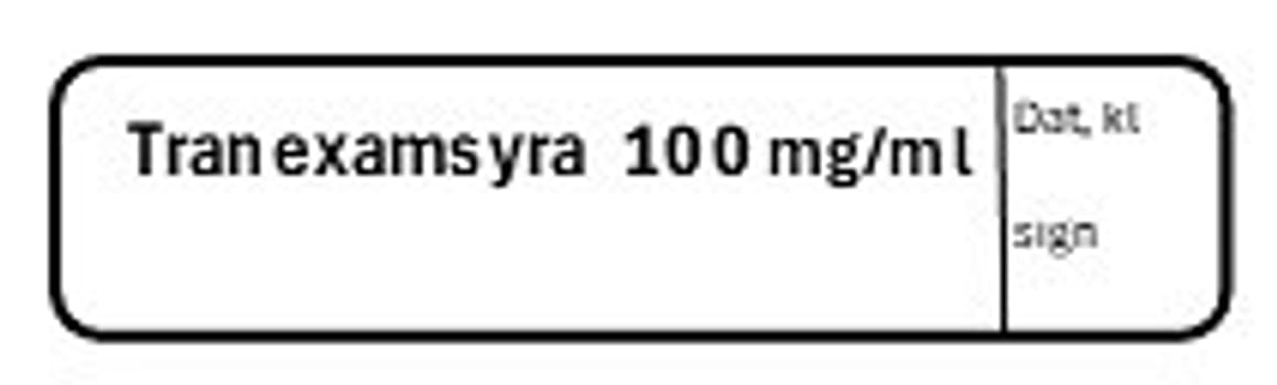 ETIKETT TRANEXAMSYRA 100 MG/ML