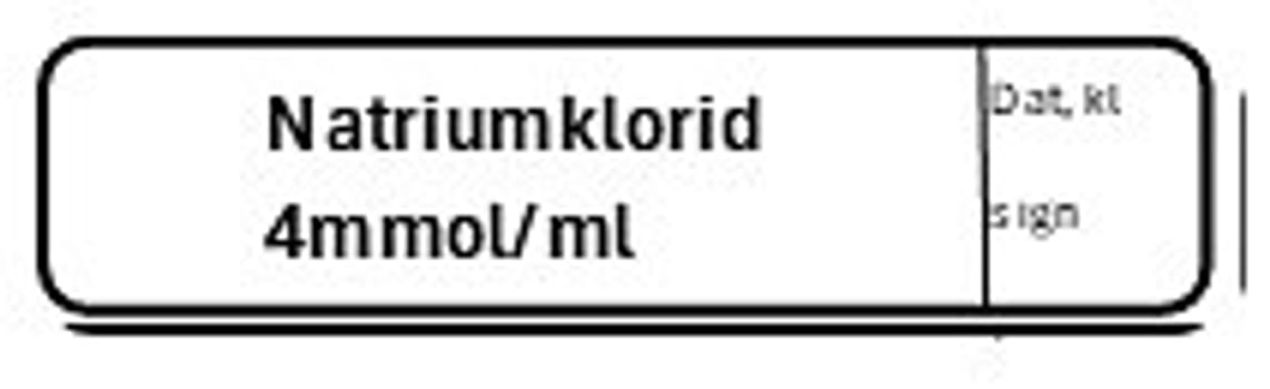 ETIKETT NATRIUMKLORID 4 MMOL/ML
