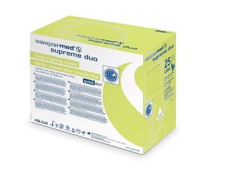 Handske op Sempermed Supreme 5,5 steril latex naturvit