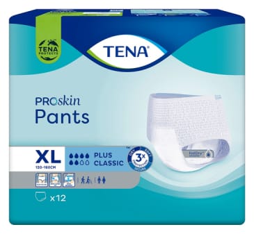 Inko skydd Tena Pants Plus XL. Höft 120-160cm, ABS ISO 1430ml