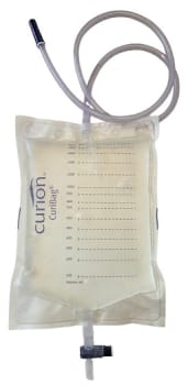 Urinpåse Tömb CURIbag, 90 cm Justerbar Slang Och Kryssventil 1500 ml