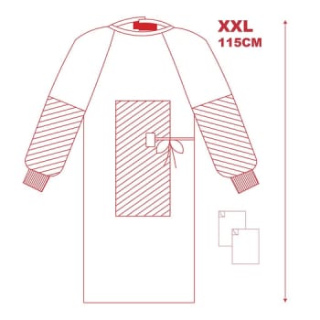 365 Healthcare Operationsrock, förstärkt, steril, XXL 130 cm