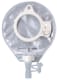 Assura, 2-dels urostomipose, Mikropose, klar/hvid, 50 mm ring