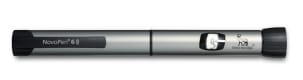 Novopen 6, 3 ml intelligent flergangspen til insulin, sølv, 1-60 enheder