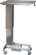 Assistancebord, rustfrit, hæve-sænk og Ø 75mm hjul, 50 cm x 70 cm