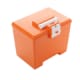 Sygeplejekasse med låg, orange slagfast ABS-plast inkl. hængelås