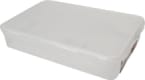 Airtight box, plastbox flad rubber white 2,3L, 2,3 l, 300 mm x 200 mm x 59 mm