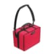 Mini lægetaske, kunststof rød m/ruminddeling og skulderstrop
