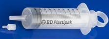 BD Plastipak huuhteluruisku 3-os katetrikärki 50/60 ml