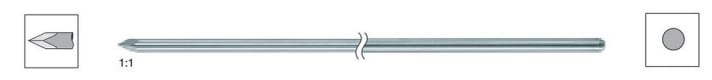 Medicon teräspiikki Kirschner 1,2 mm/23 cm