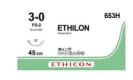 Ethicon Ethilon, Sutur, sort, 45 cm, FS-2 nål, steril, 3-0
