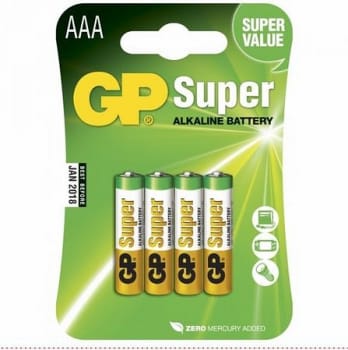 GP, batteri, alkaline, 1,5V, nr.4003 LR03, AAA
