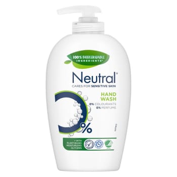 Neutral, flydende sæbe med pumpe, uden parfume, 250 ml