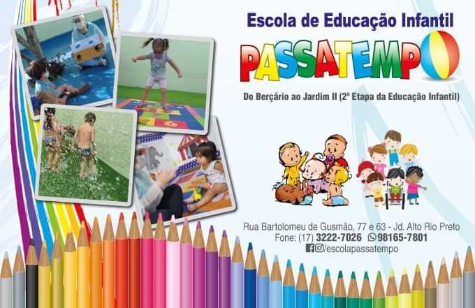 Passatempo Escola De Educação Infantil - São José do Rio Preto - SP -  Informações e Bolsas de Estudo