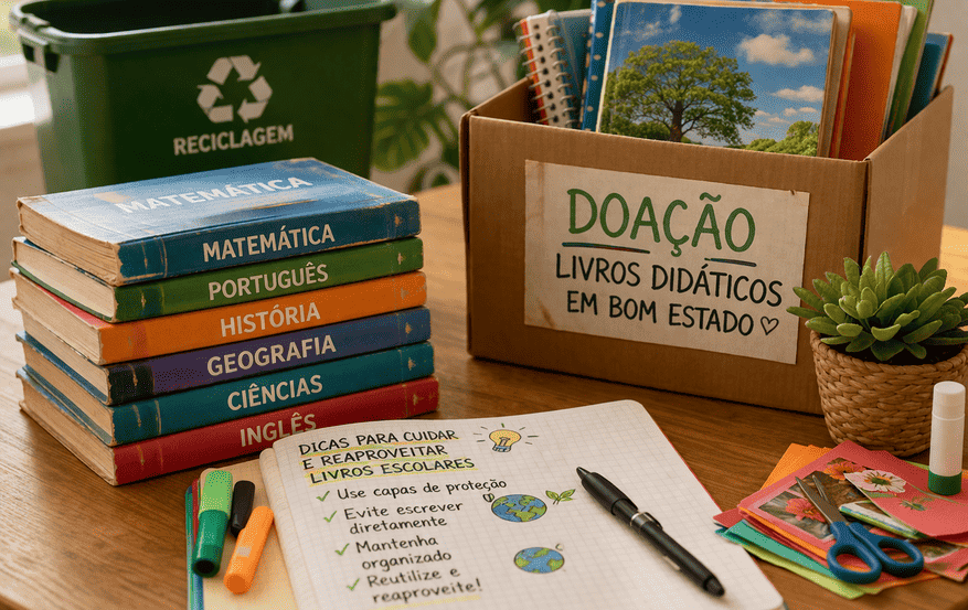  O que fazer com livros didáticos antigos? Veja como doar, vender ou reciclar 