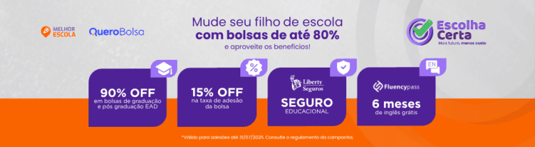 Bolsas de até 80% +1 ano grátis? Só no Melhor Escola.