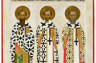 <span class="artist">Leonard Brown</span><span class="title"> The Three Holy Hierarchs 2008</span><span class="year"> 2008</span>, <span class="medium">Egg tempera, 24k gold leaf and gesso on beech wood panel</span>, <span class="dimen dimen-notes">32 x 28 cm</span> <span class="artist">Leonard Brown</span><span class="title"> The Three Holy Hierarchs 2008</span><span class="year"> 2008</span>, <span class="medium">Egg tempera, 24k gold leaf and gesso on beech wood panel</span>, <span class="dimen dimen-notes">32 x 28 cm</span>