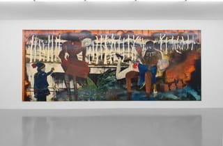 <span class="title"> SOAÐA</span><span class="year"> 2020</span>, <span class="medium">Mixed Media</span>, <span class="dimen dimen-notes">5 panels, 242 x 608 cm</span> <span class="title"> SOAÐA</span><span class="year"> 2020</span>, <span class="medium">Mixed Media</span>, <span class="dimen dimen-notes">5 panels, 242 x 608 cm</span>