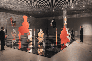 <span class="title"> Anna Boghiguian – The Sunken Boat, ARoS 2025.</span>, <span class="notes">Installation view: Mads Smidstrup © ARoS 2025</span>