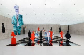 <span class="artist">Anna Boghiguian</span><span class="title"> The Chess Game</span><span class="year"> 2022</span>, <span class="medium">Drawings on cardboard, wood, acrylic panels</span>, <span class="notes">Exhibition view, first floor, Kunsthaus Bregenz, 2022. Photo: Markus Tretter</span> <span class="artist">Anna Boghiguian</span><span class="title"> The Chess Game</span><span class="year"> 2022</span>, <span class="medium">Drawings on cardboard, wood, acrylic panels</span>, <span class="notes">Exhibition view, first floor, Kunsthaus Bregenz, 2022. Photo: Markus Tretter</span>