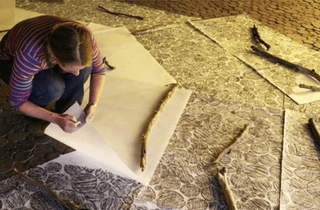 <span class="title"> Image: Marina Ely drawing in situ at ‘the Barn’ at Bithry inlet. Image courtesy the artist.</span> <span class="title"> Image: Marina Ely drawing in situ at ‘the Barn’ at Bithry inlet. Image courtesy the artist.</span>